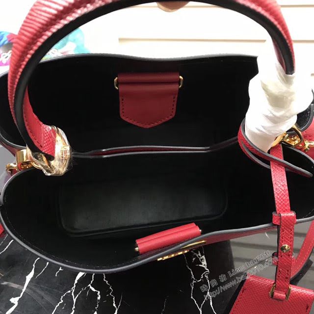prada女包 普拉達專櫃最新款手提肩背包 1BA213 Prada Double Saffiano皮革手袋 Prada進口牛皮水桶包  pyd2173